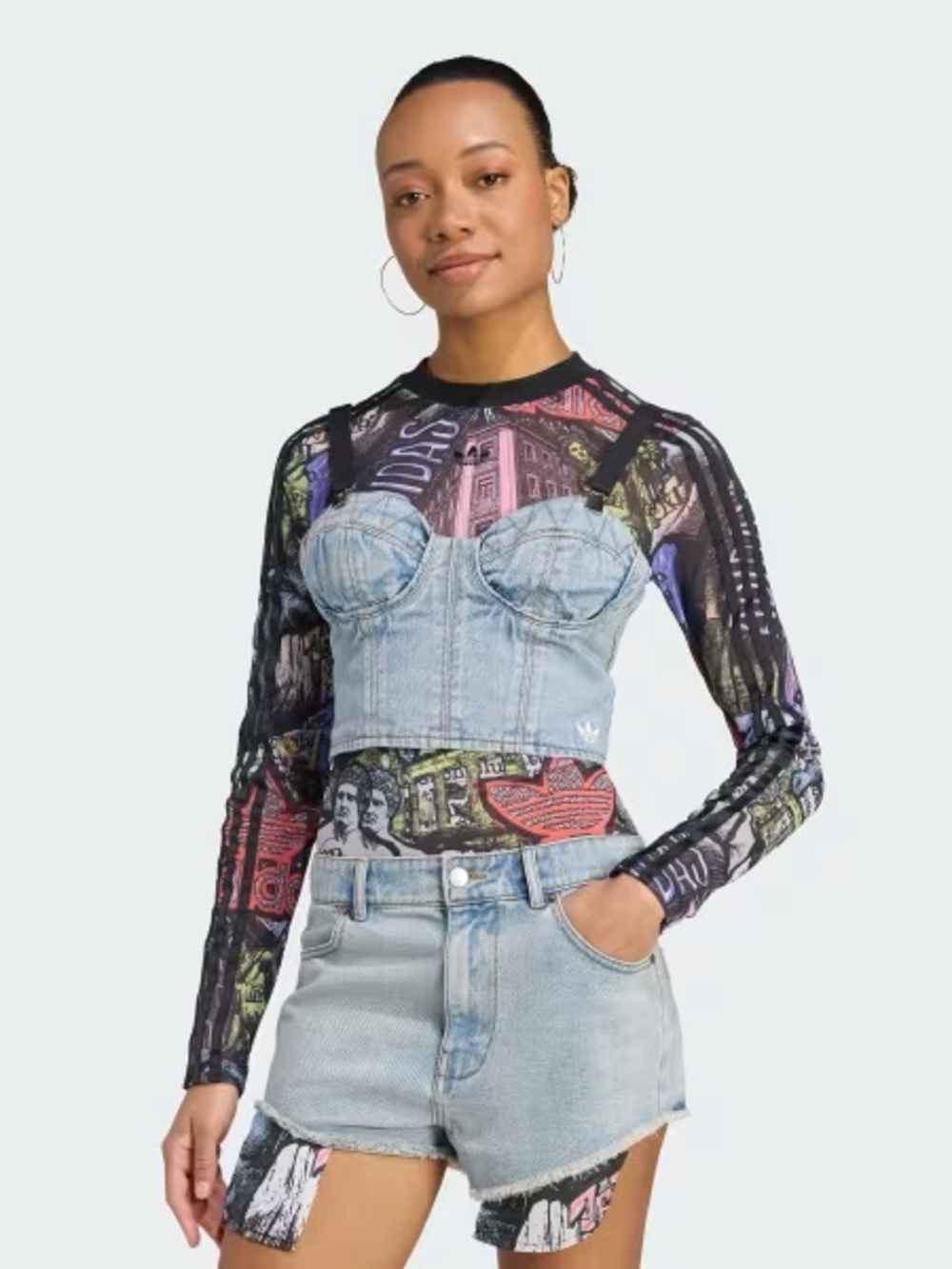Jeremy Scott x Adidas Denim Bustier